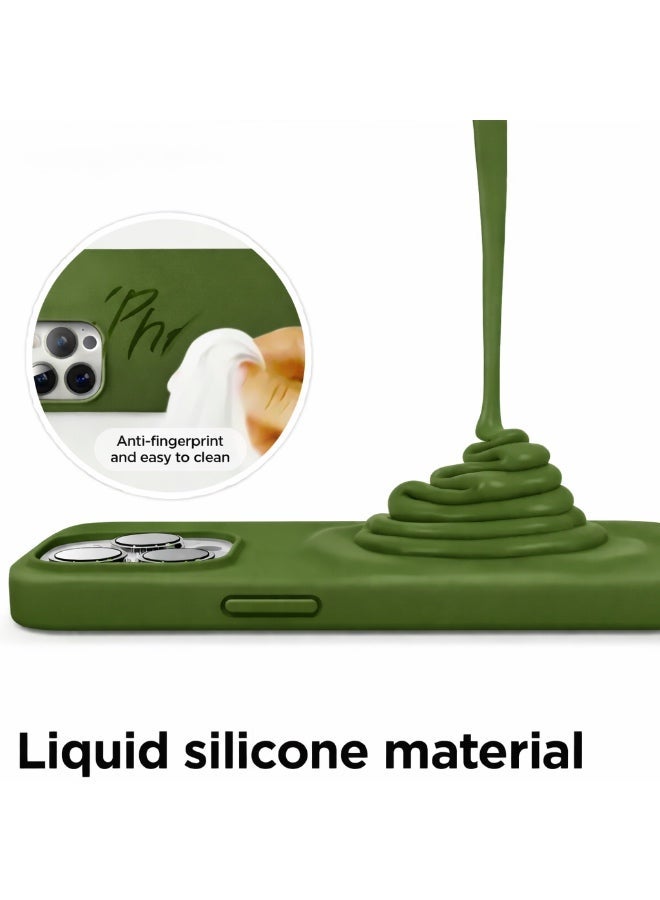 ميدا غطاء سيليكون لجهاز ايفون 16 برو، جراب حماية لكامل الجسم بملمس حريري ناعم، غطاء مضاد للصدمات مع بطانة من المايكروفايبر - Image 3